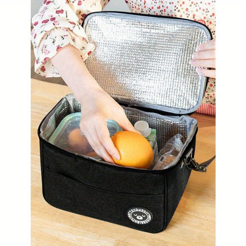 

1pc Insulated Lunch Bag with Bear Pattern - Lunch Box Soft Cooler Cooling Tote for Adult Men Women, Waterproof and Portable for School and Office S