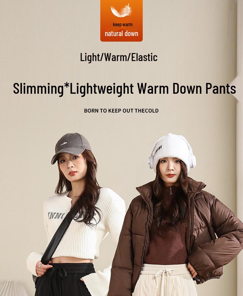 Women's 2025 Windproof Snow Pants: Cold-Proof, Thickened, Ski-Ready Down Pants for -40°C Winter Weather