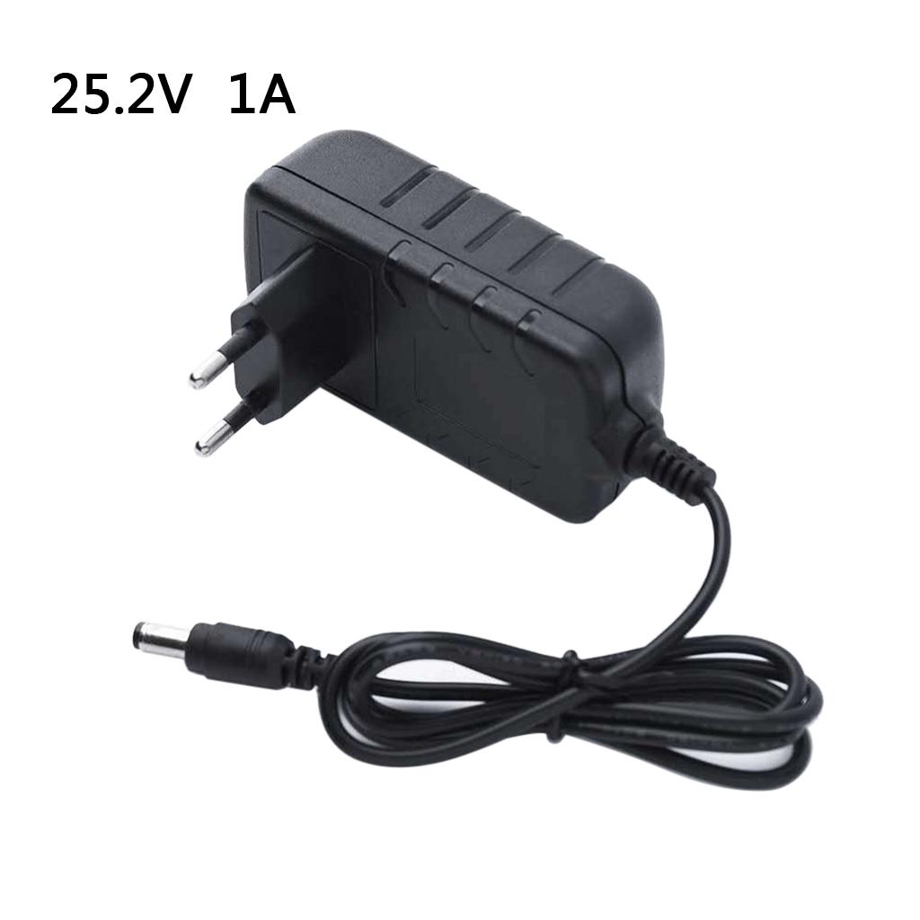 US/EU-Stecker 25,2V 1A Ladegerät 25,2V Lithium-Akku-Ladegerät Netzteil Tragbar