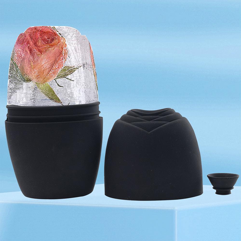 Women's Facial Beauty Rose Ice Pack Ice Tray Massage To Remove Puffiness Ice Mold Roller Massager Silicone Face Pack