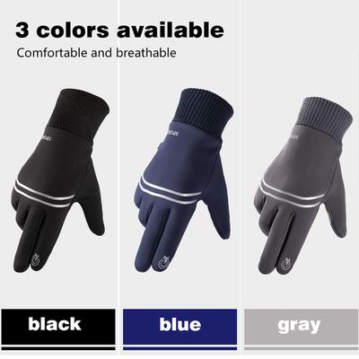 1 Paar wasserdichte, warme Handschuhe, rutschfeste Touchscreen-Handschuhe für Outdoor-Wandern, Radfahren
