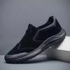 Fashion Men's Slip Resistatnt Work Sneaker Casual Loafers Leather Slip-on Walking Shoes for Men  2025