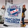 1pc Club Nacional de Football Theme Blanket - Digital Print, Polyester, Cozy for All Seasons, Perfect for Outdoor, and Travel