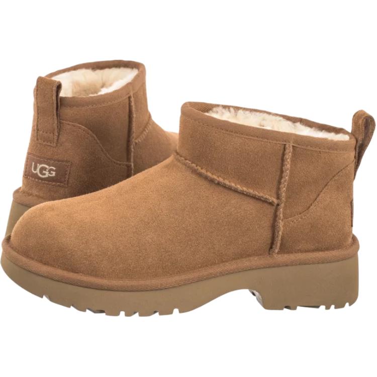 UGG Classic Ultra Mini New Heights Boot Chestnut (Kids) Kids Sneakers 1157732K-CHE