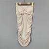 Korean Slimming Bow-Detail Ruched Bodycon Bandeau Dress for Women