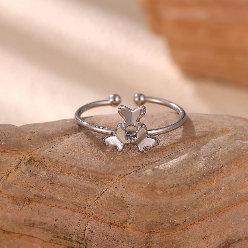 Gold Color Flower Rings For Women Aesthetic Geometry Stainless Steel Star Anillos Party Wedding Jewelry Elegant Gift Christmas
