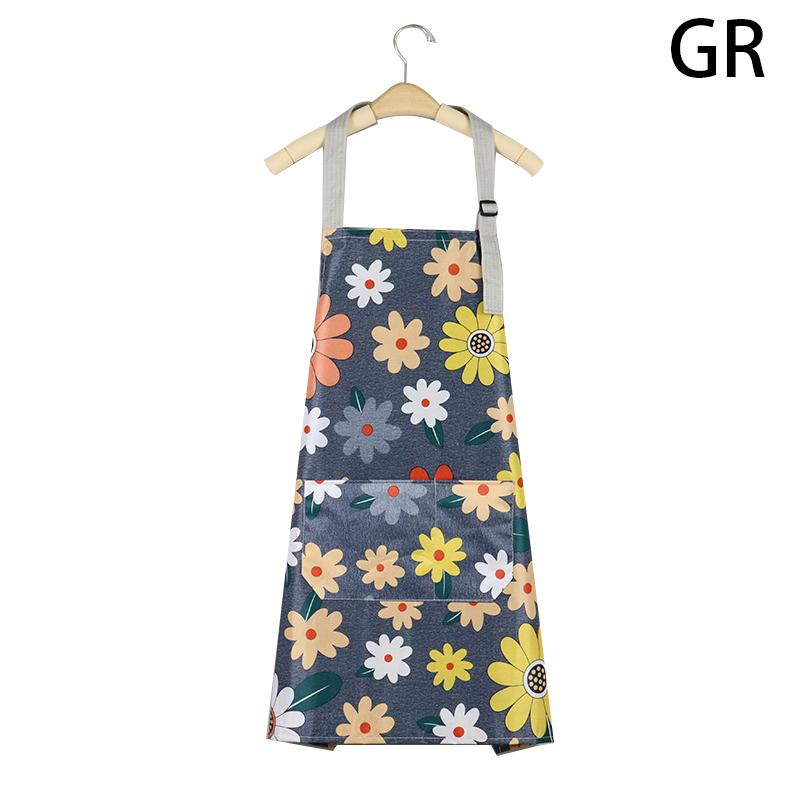 Cute Flower Kitchen Household Oil-Proof Cooking Apron For Women Children Men Kitchen Waterproof Adult Coffee Baking Accessories