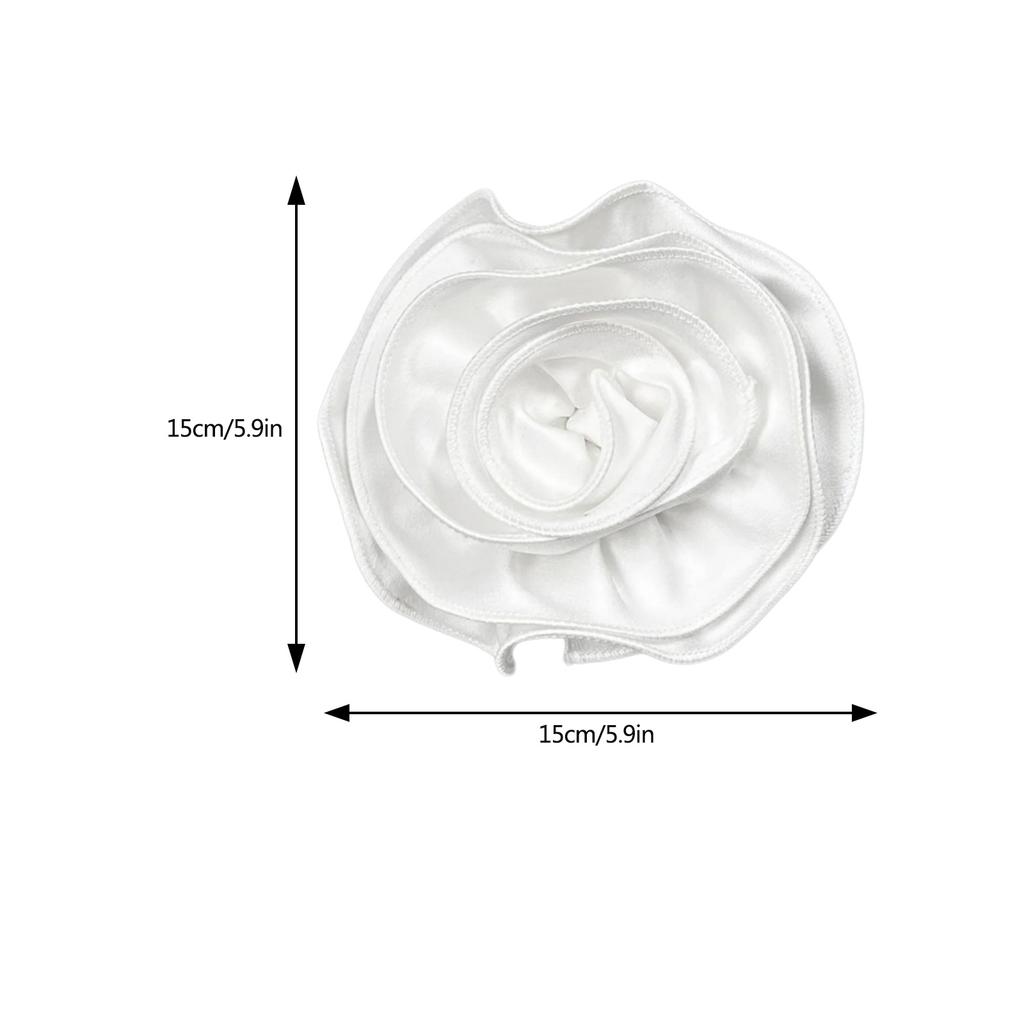 Handmade Flower Appliques Silk Flower Brooch Craft Dance Costume Decors Large 3D Flower Patches Clothing Sewing Ornament
