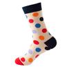 Hundreds Fashion Business Men 100% Cotton Happy Lattice Socks Unisex Boys Combed Hip Hop Street Skateboard Funny High Sox Set