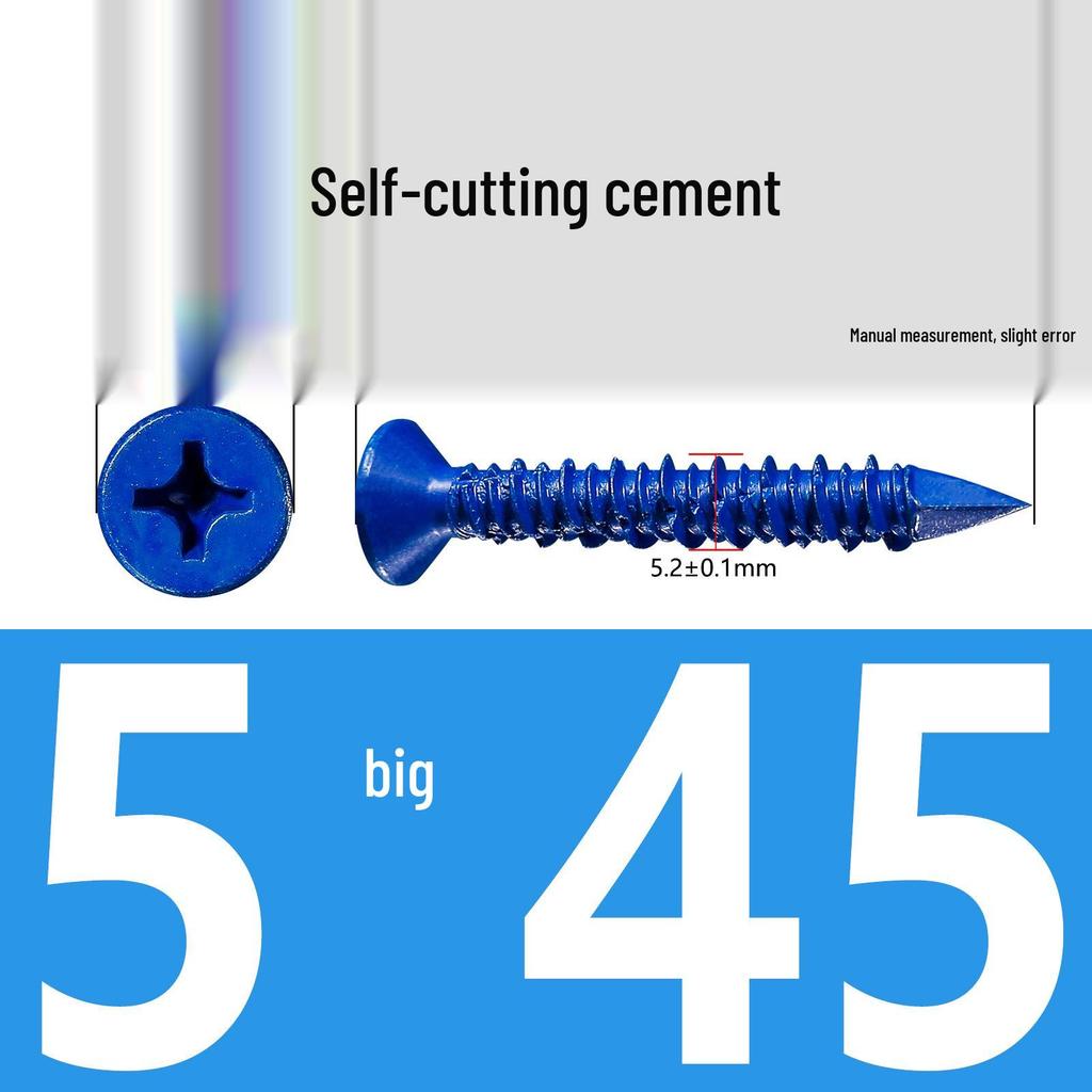 Blue Rust-Proof Countersunk Self-Tapping Cement Screws