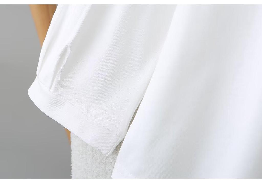 Frühling/Sommer 2026 Damen Plus Size Baumwoll-T-Shirt mit Sieben-Viertel-Ärmeln - Rundhals, Einfach, Vielseitig, Lässiges Oberteil