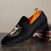 Men Fashion Embroidery Party Wedding Slip-on Loafers Moccasins Men's Casual Shoes Mens Light Comfortable Driving Outdoor Flats