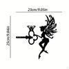 Fairy Silhouette Statue Branch Decoration Steel Hanger,Hanging Wall Sculpture for Garden,Lawn