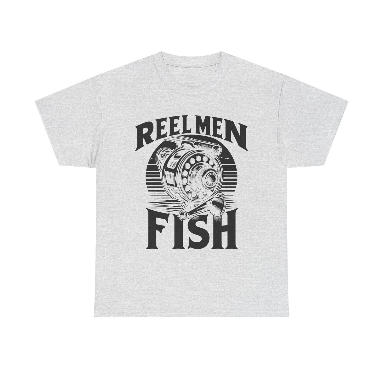 Reel Men Fish T-Shirt | Fishing Reel Graphic Tee 2XL