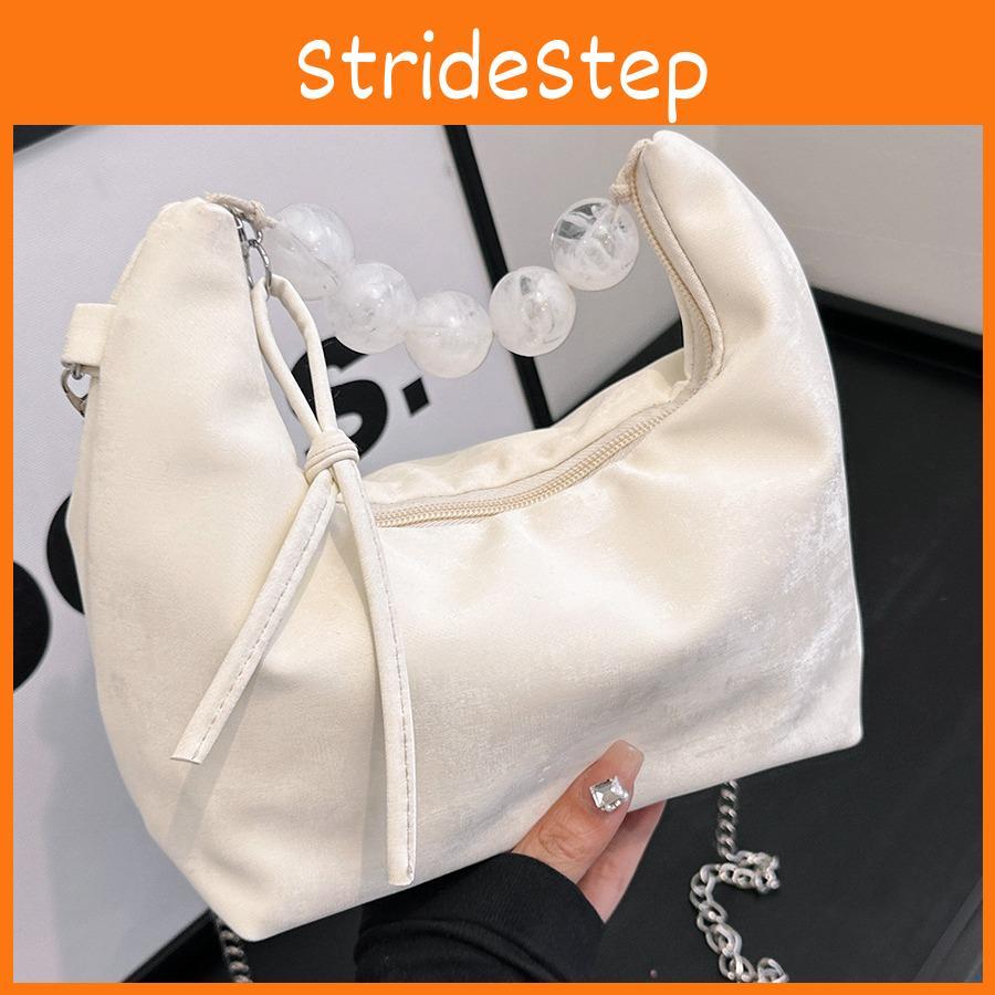 Stylish Pu Pearl Handbag For Women Trendy Soft Chain Small Square Crossbody Bag