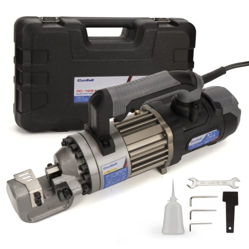 CENTALL Electric Rebar Cutter, 1000W, Portable Metal Cutter, Cuts Up To 5/8-inch (4-16mm) #5 Rebar, Cutting Speed ??1-1.5S, RC16B (Black + Gray)