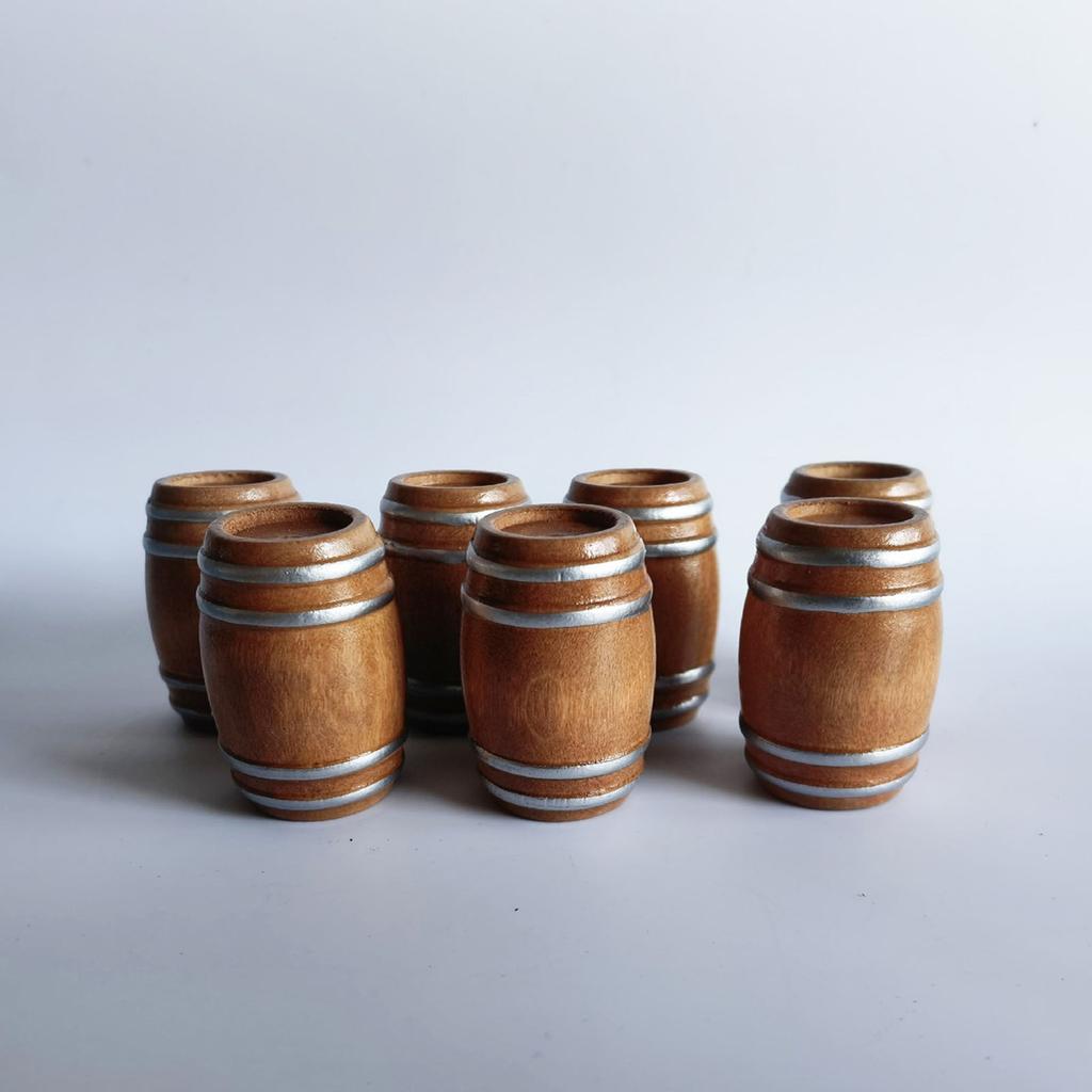 1:12 Tiny Wooden Red Wine Barrel Miniature Wooden Keg Beer Cute and Elegant Design for Doll House Decoration Accessories