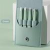 4Pcs/Set Stainless Steel Eyebrow Tweezers Set Oblique Mouth With Storage Bag Beard Tweezers Pointed Tip Hair Removal Tweezers