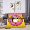 Super Warm Blanket Decorative The Simpsons Cartoon Throw Blanket Flannel Bedspread For Couch Chair Fluffy Sofa Bed Cover