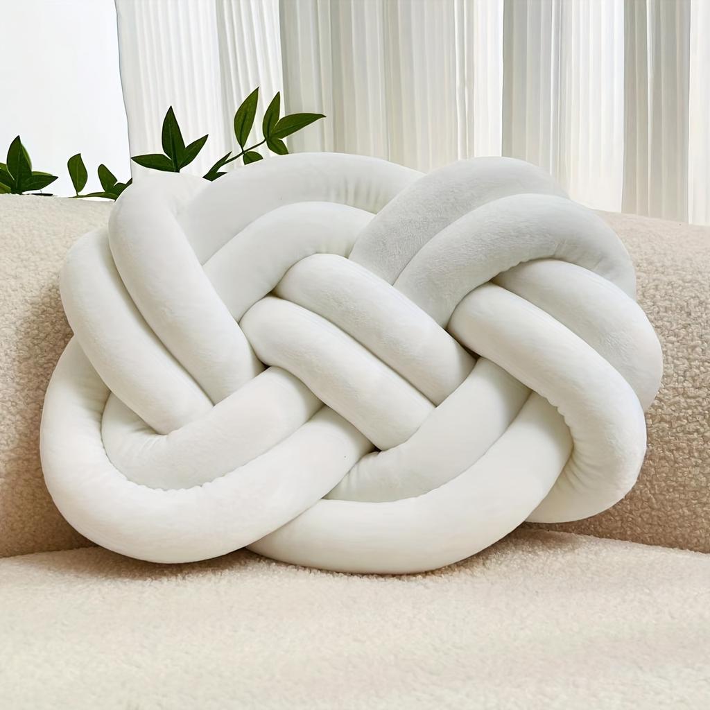 1pc Knotted Throw Pillow, Sofa Backrest Cushion Pillows, Decorative Knotted Pillows, for Bed Sofa Bedroom Home Decor