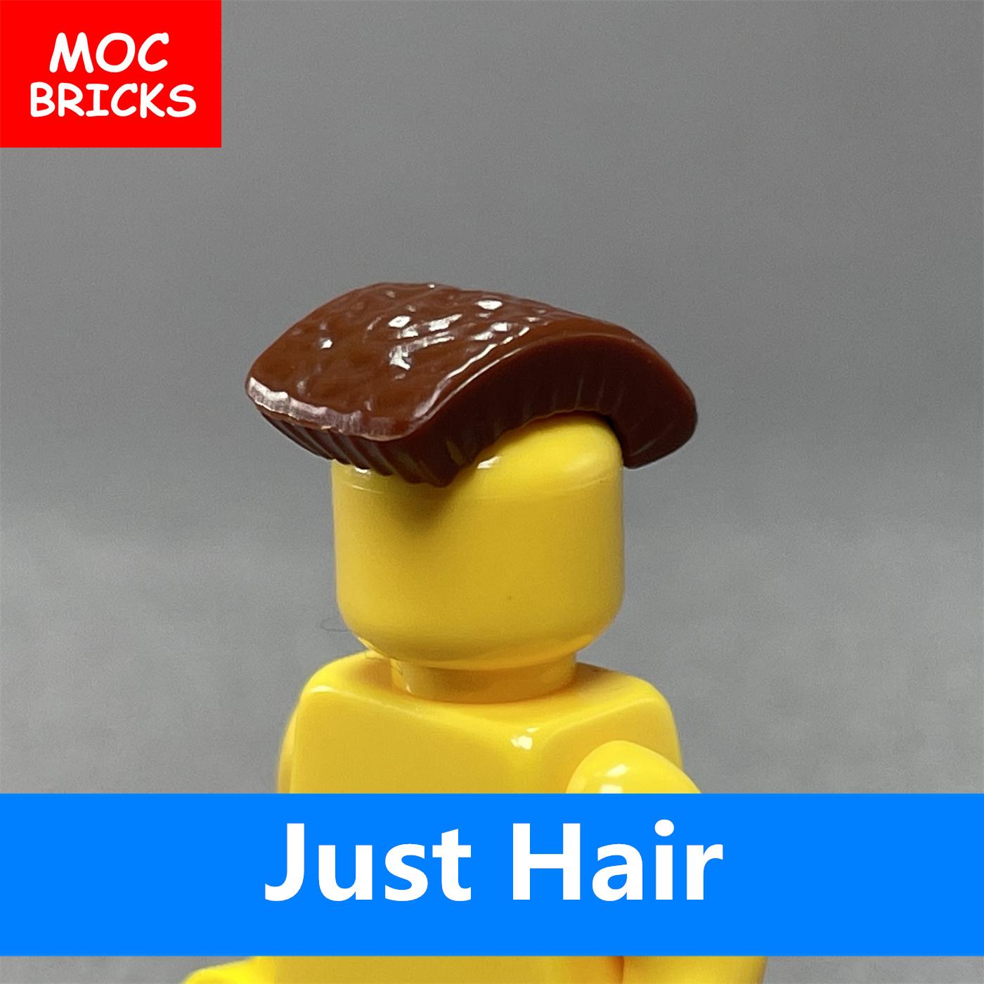 

10pcs/lot MOC Bricks Brown Male Hairs for 4cm Figure Body Wear Works With Major Constructing Blocks Playthings Dolls