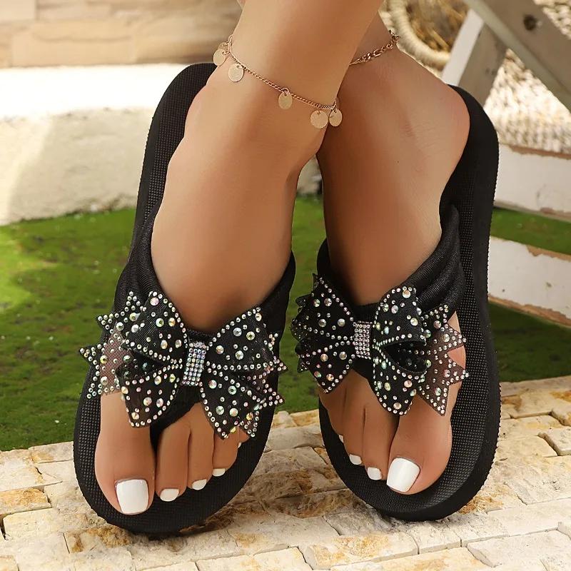 

Мода Мода Низкий каблук Стразы Шлепанцы Лето Нескользящие Бабочка Легкие Мягкая подошва Износостойкие Шлепанцы 43 чёрный
