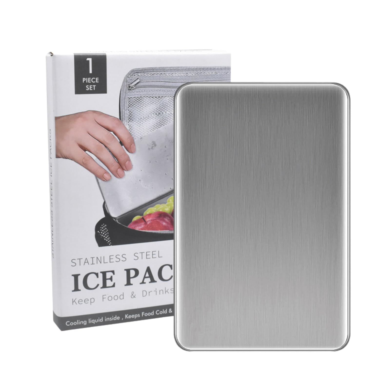 

COZENTA Ice Pack with Stainless Steel and Reusable Plate, Long-lasting