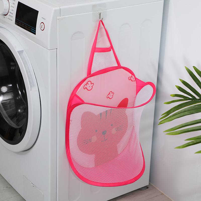 Wall-Mounted Foldable Laundry Basket - Oxford Cloth Hamper for Bathroom Storage
