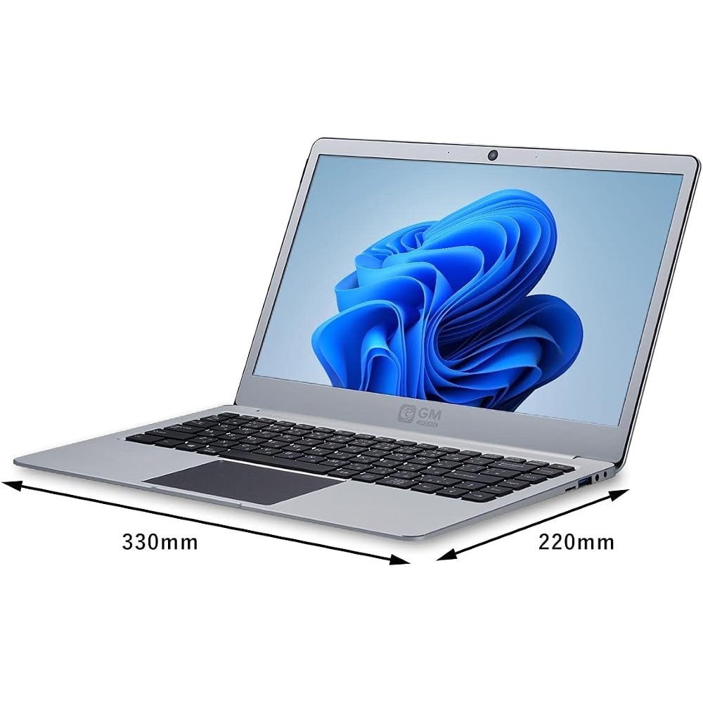 GLM GM-JAPAN Laptop, Windows 11, Office Pre-installed, Ultra-lightweight, Thin, 14-inch, 256GB SSD/8GB Memory/WPS Office/Celeron/Wi-Fi/USB 3.0/HDMI/We