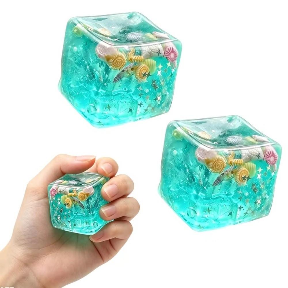 Super Soft Ocean Cube Squishy Toys Slow Rebound Ocean Cube Fidget Toy Christmas Gift