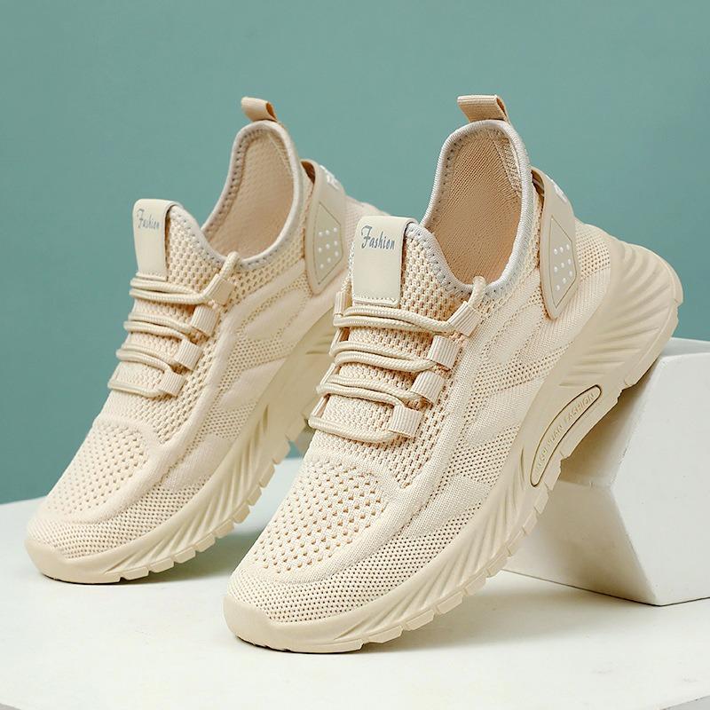 Damskie wiosenne nowe buty do biegania rekreacyjnego Flying Weaving Damskie buty sportowe pojedyncze