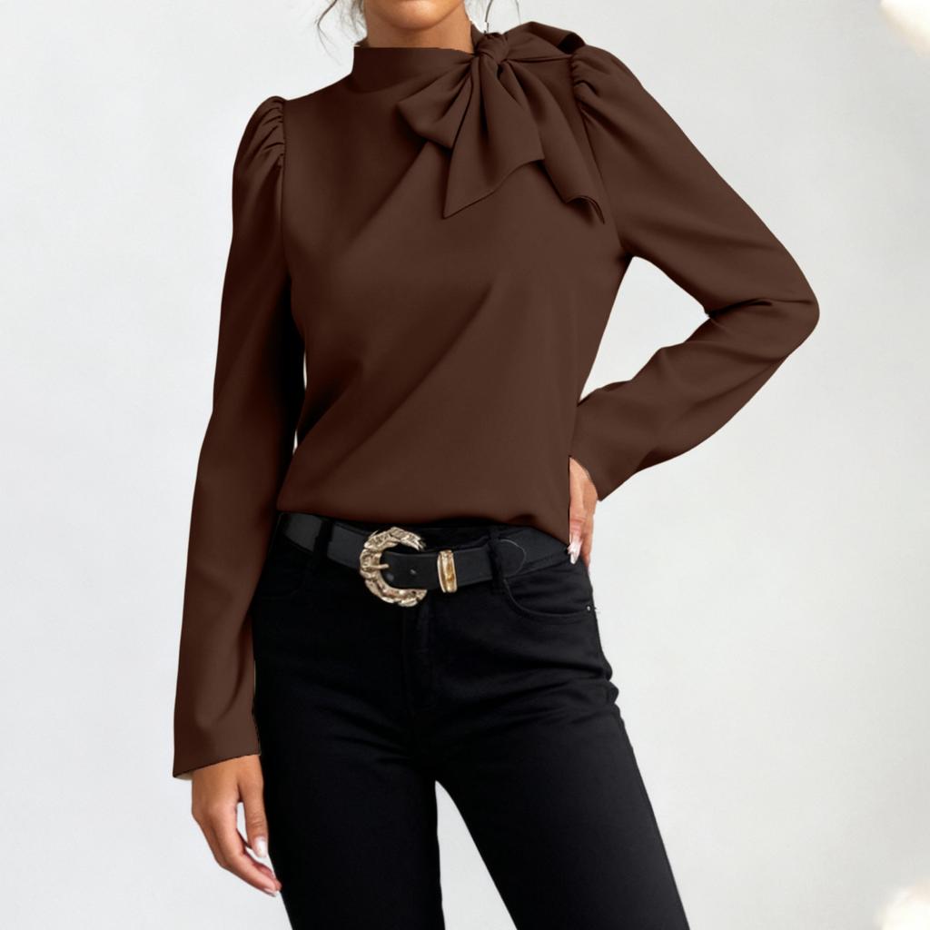 Women's Fashionable Long Sleeve Elegant Commuting And Casual Top
