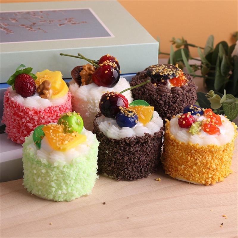 Artificial Cake Model Photography Props for Display, Simulation Cake Dessert Model Photography Props for Home Decoration