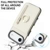 For iPhone Air Case Zipper RFID Blocking Retro Leather + TPU Phone Cover with Kickstand