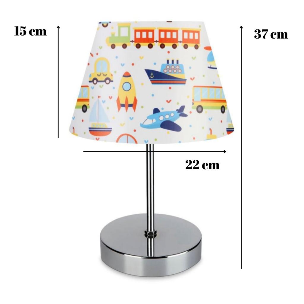 Kuzey Chromgestell Kinderzimmer Nachttischlampe mit Werkzeugmuster