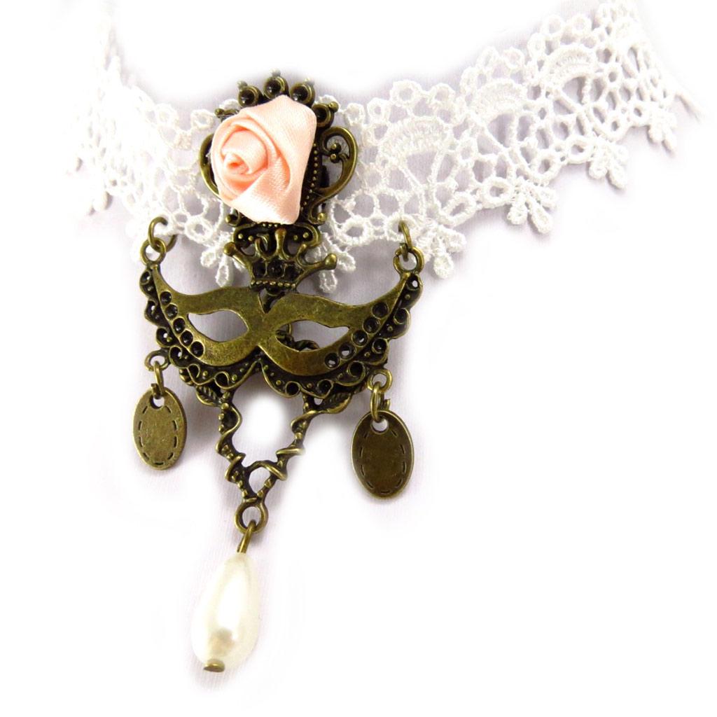 Les Trésors De Lily [K6569] - Parure créateur 'Courtisanes' ivoire rose pâle (dentelle)