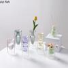 Colorful Double-layer Glass Vase Artistic Aromatherapy Bottle Transparent Hydroponic Dried Flower Vase Restaurant Desktop Decor