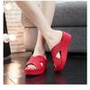 Fashion New Style Slope Heel Slippers Women's Summer Casual High Heel Sandals Female  Anti Slip Plastic Beach Thick Sole Sandals Womens