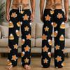 Men's Funny Halloween Print Pajama Pants with Pockets, Quirky Sleep Pants for Home
