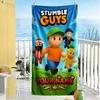 Stumble Guys Customize Your Name Beach Towel Super Soft & Absorbent Suitable for Swimming Gym Camping Yoga Vacation