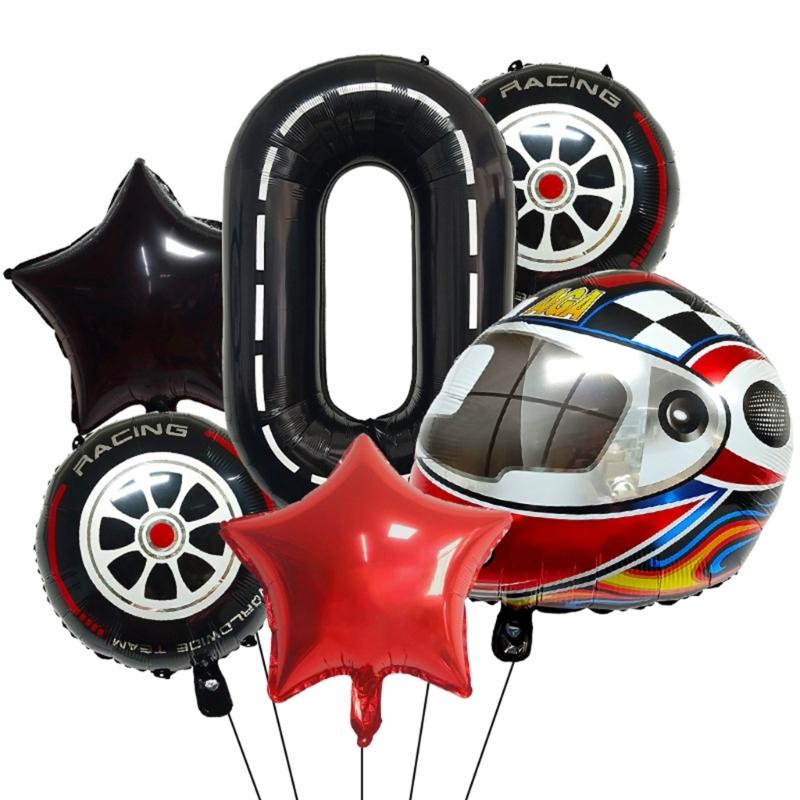 High Quality 40 Inch Aluminum Foil Racing Balloon Set with Sturdy Portable Construction Ideal for Indoor Outdoors Party Use