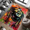 Vibrant Bob Marley Art Print carpet Suitable for all seasons Living room and bedroom mats Room Dormitory decoration Bathroom mat