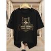 Plus Size Men'S T-Shirts Men'S Glasses Cat Print T-Shirt Real Men Love Cats Comfortable Casual Short-Sleeved T-Shirt in Summer