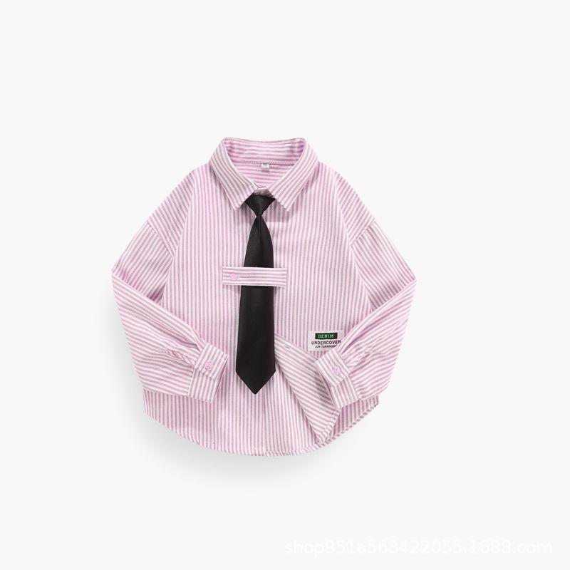 Baby Striped Shirt for Boys Girls Shirt Toddler Outerwear Kids Jacket Comfortable Shirts Spring Autumn Children's Clothing Casual Long Sleeve Tops