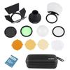 Authorized Godox Set Filter Diffuser Ball H200R Round Flash Head Speedlight Accessory Set Suitable for AD200 AD200Pro V1 V1Pro AD100Pro Series [Godox