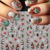 Christmas Nail Stickers - Snowflake & Snowman Patterns, Self-adhesive, Matte Finish, Festive Nail Decorations Easily Attached!