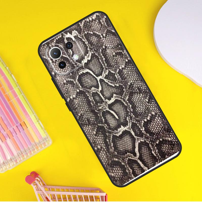 Snake Skin Cover For Xiaomi 14 Ultra 13 11T 12T 13T 14T Pro POCO X7 X6 Pro X3 X5 F3 F5 M6 F6 Pro Case