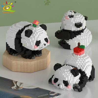 Niedlicher Panda Mikro-Bausteine 3D Diamantmodell Tiere Steine DIY Stadtbau Spielzeug für Kinder Kinder Freund
