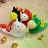Cute Year Of The Horse Pony Mascot Plush Doll Stuffed Toy Keychain Pendant Bag Hanging Chinese New Year Blessing Souvenir Gifts