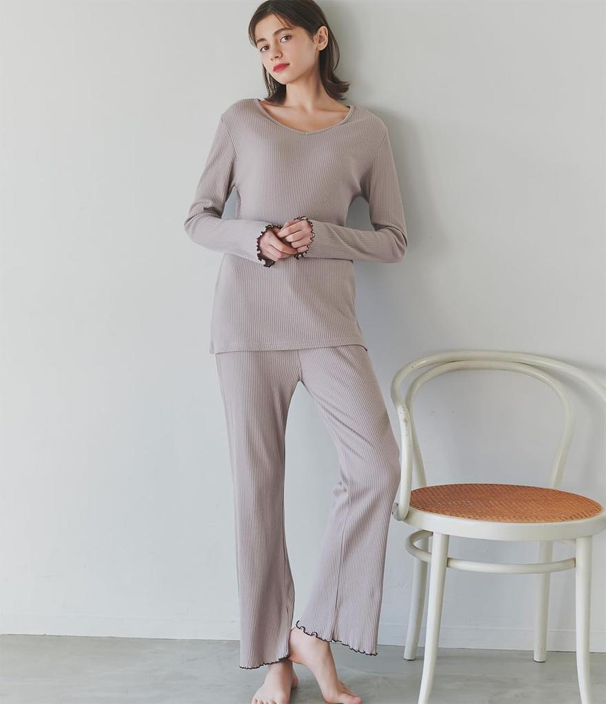 Peach John Organická bavlna Domácí oblečení pro velikosti Měkké na Pohodlné na a Relaxační Pyžama, Ženy, Podzim/Zima, Šedá, S/M, 100% Bavlna, Dotek,